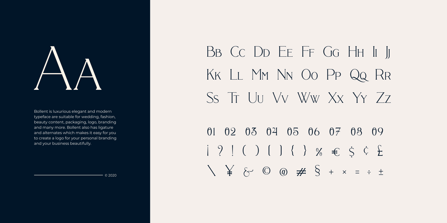 Example font Bollent #4